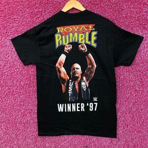 WWE "Stone Cold" Steve Austin 1997 Royal Rumble Winner Graphic T-Shirt Medium